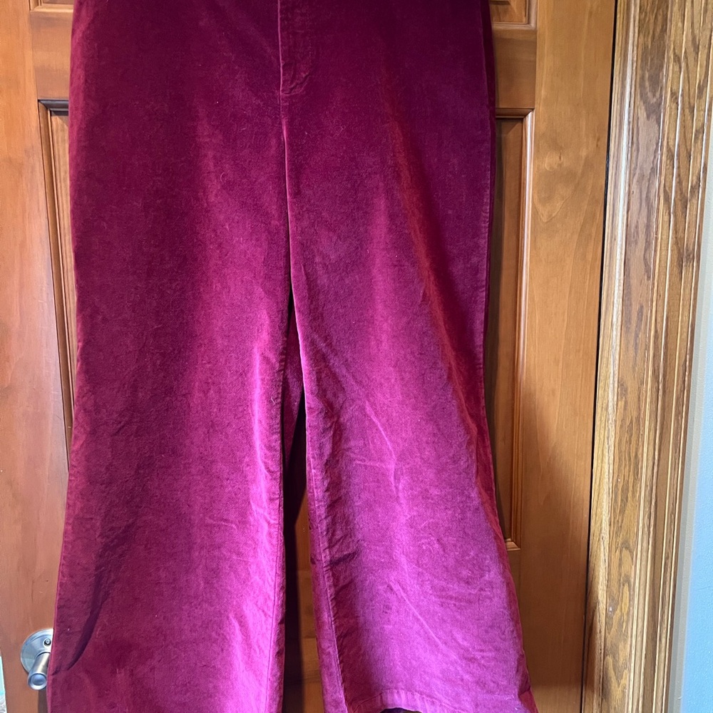 Liz Claiborne Deep Red Wide Leg Pants